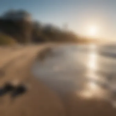 A tranquil beach scene near Outer Sunset, representing coastal lifestyle