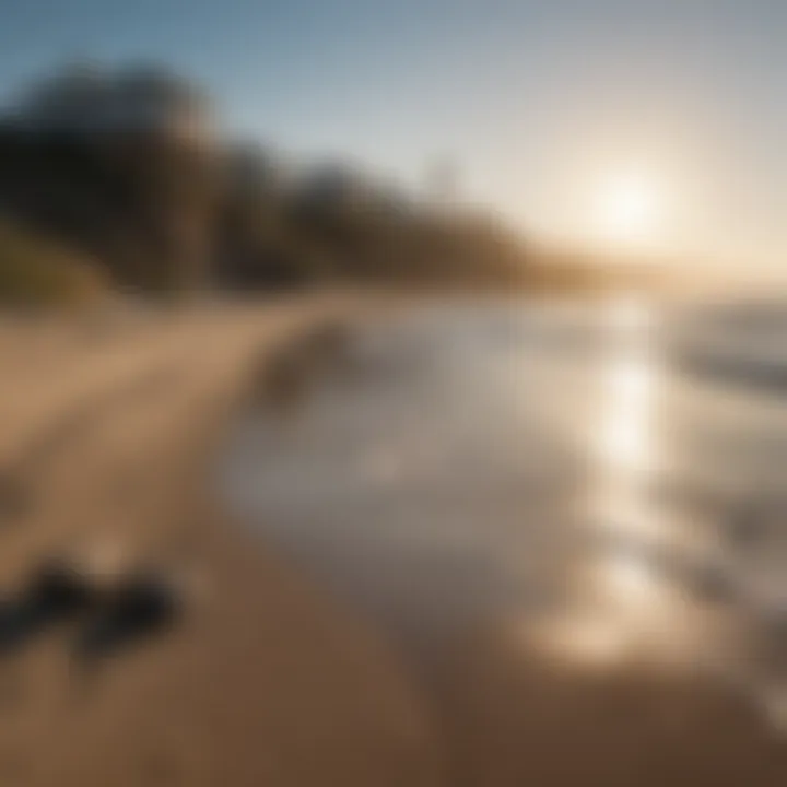 A tranquil beach scene near Outer Sunset, representing coastal lifestyle