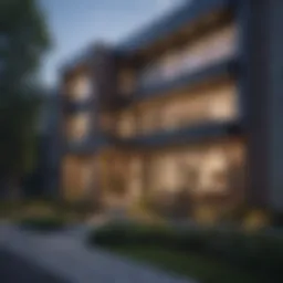 Modern apartment exterior in Princeton Lakes
