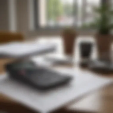 Financial documents and calculator on a table