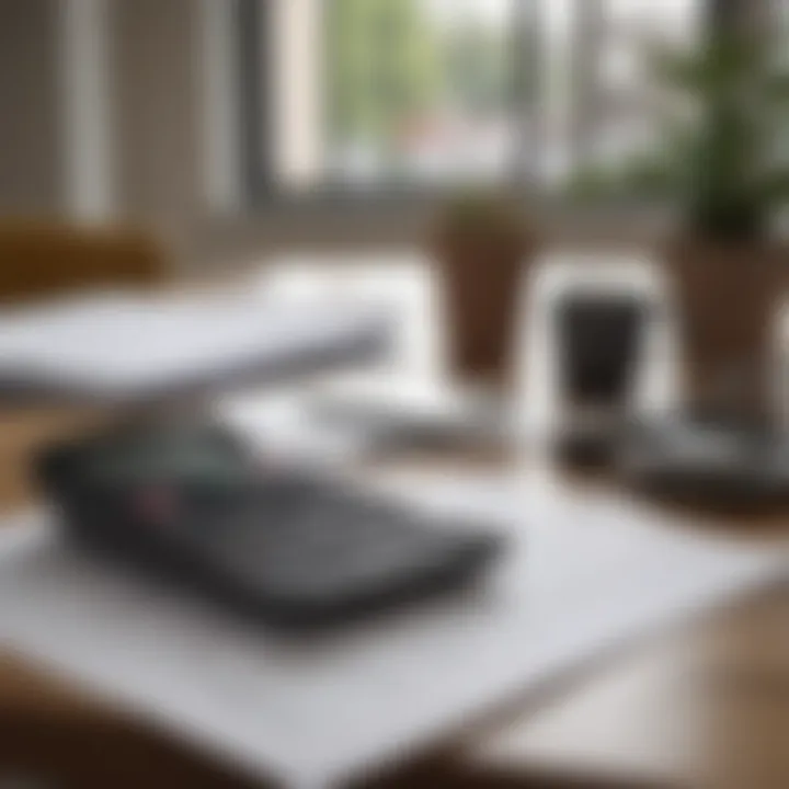 Financial documents and calculator on a table