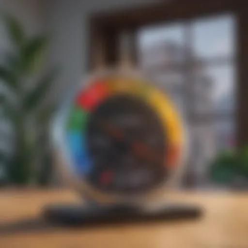 Visual representation of credit score ranges