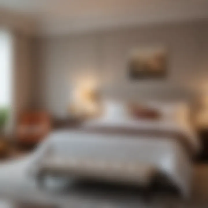 Elegant bedroom setup in a Washington, DC apartment