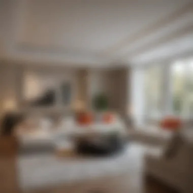 Spacious Living Areas Stylish living room in a four-bedroom apartment in Washington, DC