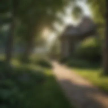 A peaceful park setting in a Chicago neighborhood