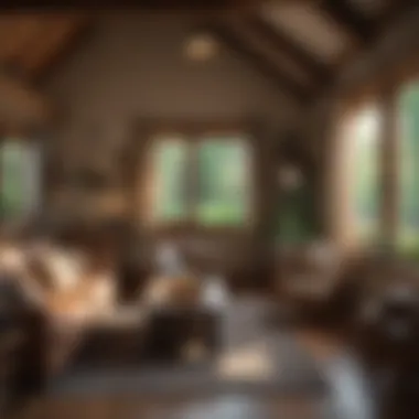 Cozy interior of a well-furnished rental cottage