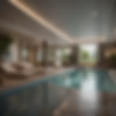 Amenities in an all-inclusive one bedroom apartment including gym and pool