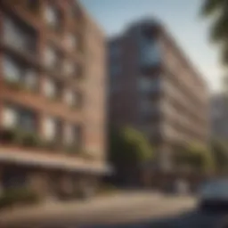 Stunning view of Park Hill Station Apartments showcasing unique architecture