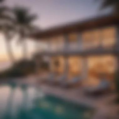 A serene vacation rental by the beach, highlighting its inviting ambiance.