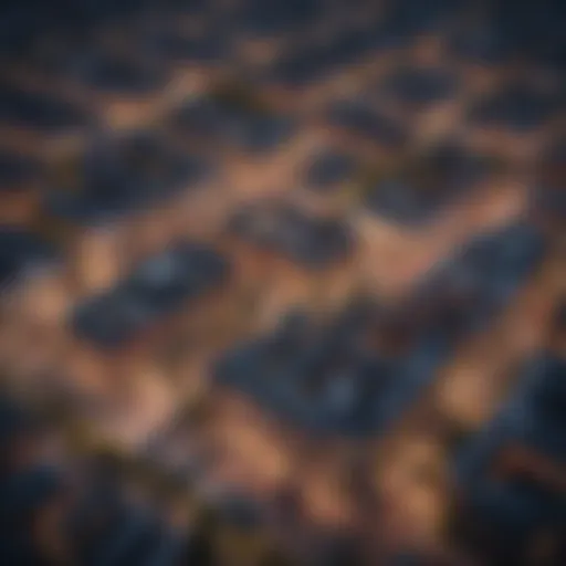 Aerial view of a bustling urban area