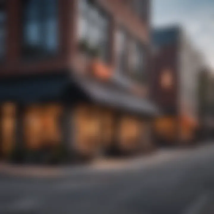 Vibrant streetscape of the West Loop neighborhood filled with local eateries
