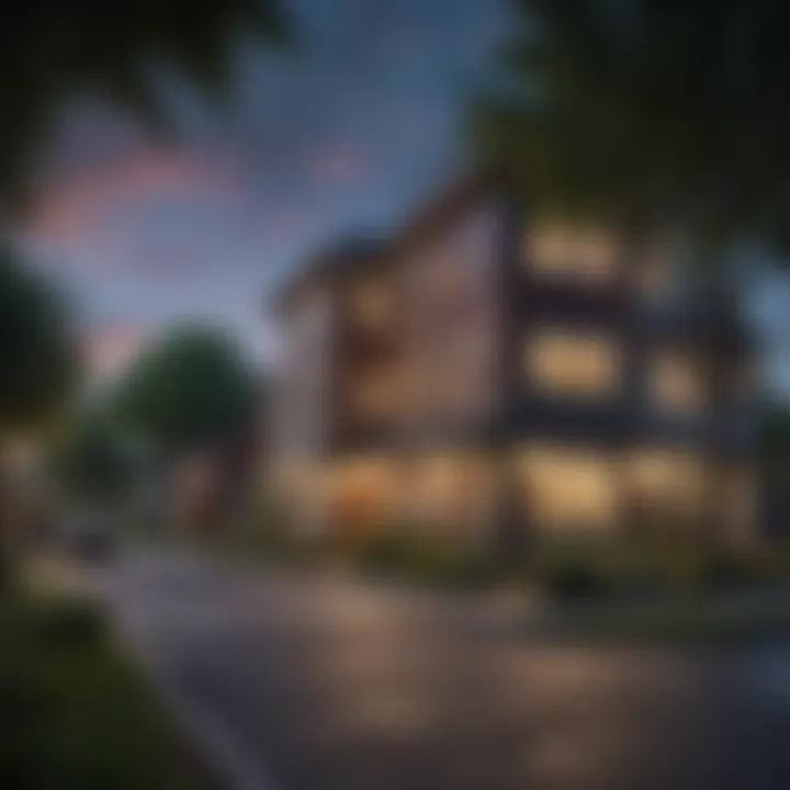 Vibrant Kendall neighborhood street view