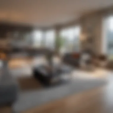 Modern apartment interior showcasing urban living