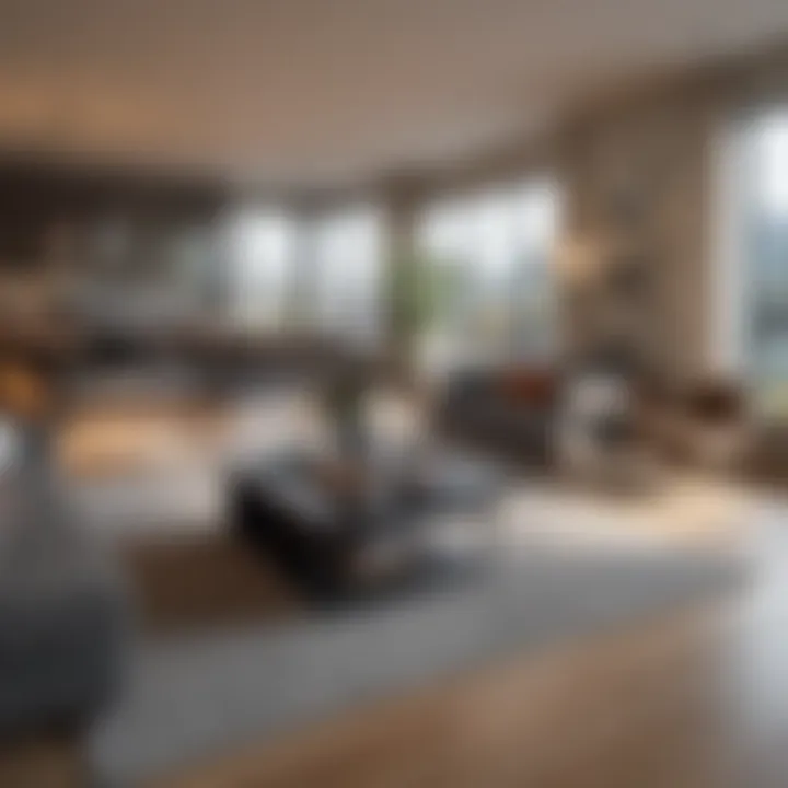 Modern apartment interior showcasing urban living