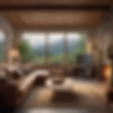 Cozy living room designed for short-term stays