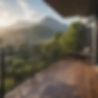 Scenic view from a rental property's balcony