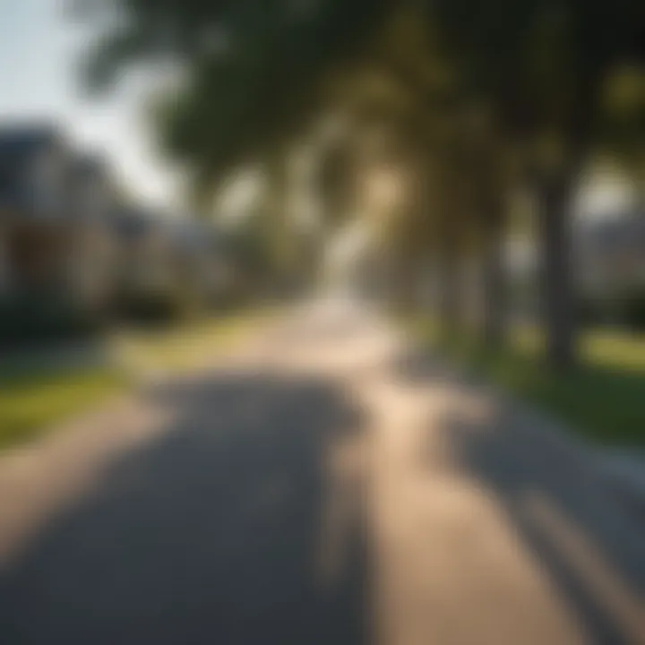 A serene view of a tree-lined street in a Westside neighborhood