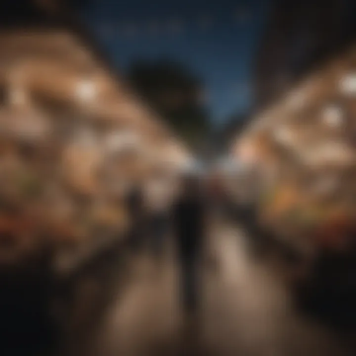 Bustling market scene in Austin