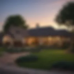 Scenic view of a Fort Worth neighborhood showcasing beautiful homes