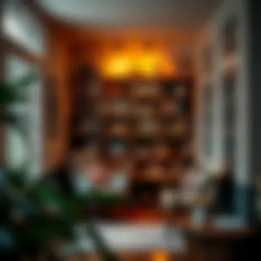 The Comfort of a Personal Reading Space A cozy reading nook with warm lighting and books