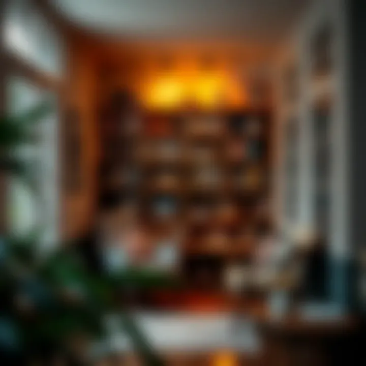The Comfort of a Personal Reading Space A cozy reading nook with warm lighting and books
