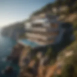 A stunning cliffside villa overlooking the ocean