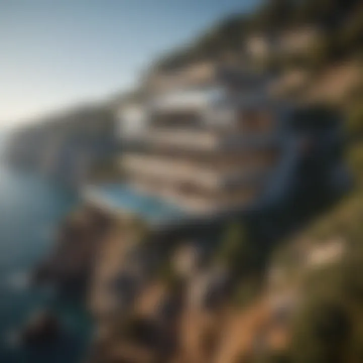 A stunning cliffside villa overlooking the ocean