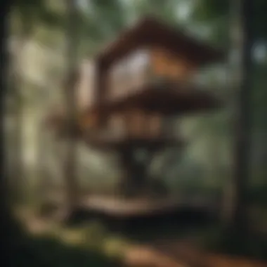 The Modern Treehouse: Nature and Architecture Unite A modern treehouse blending with the forest