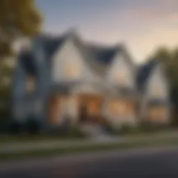 A serene neighborhood showcasing homes that can be purchased in cash