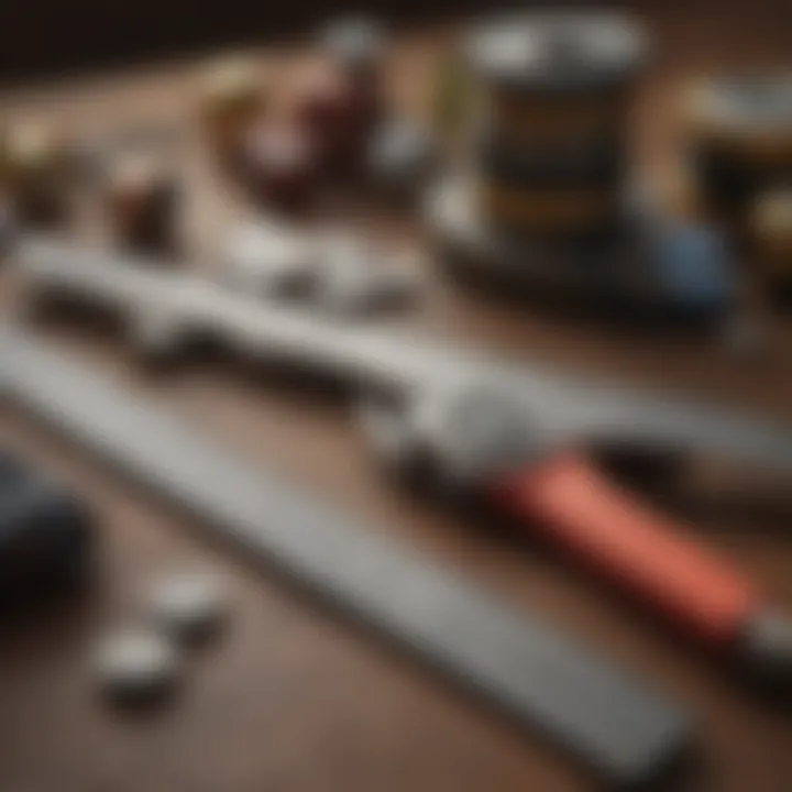 Tools used for lot size determination, including measuring tape and software