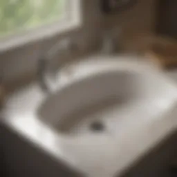 Clogged sink showing water accumulation