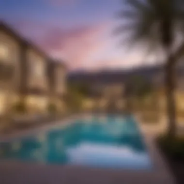 Community Amenities in Mission Valley Vibrant community amenities in Mission Valley, including pools and gyms