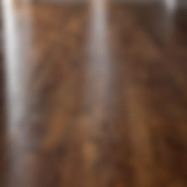 A beautifully maintained hardwood floor with decor