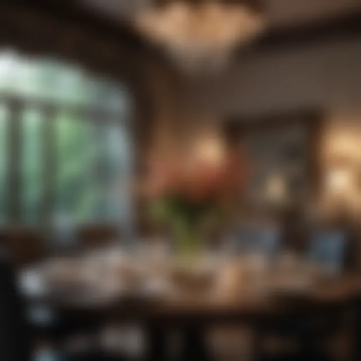 Sophisticated centerpiece enhancing the dining experience