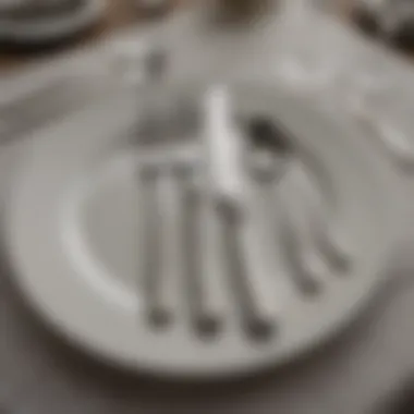 Detailed arrangement of cutlery and glassware for formal dining