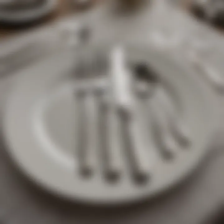 Detailed arrangement of cutlery and glassware for formal dining