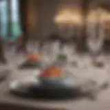 Elegant table setting with fine china and crystal glassware