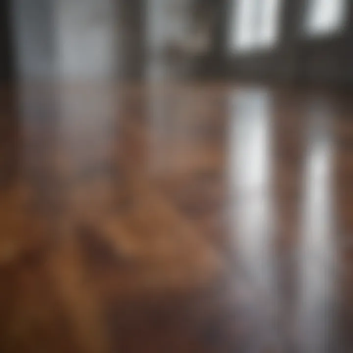 Vibrant laminate floor reflecting light