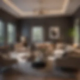 A beautifully staged living room showcasing interior design.