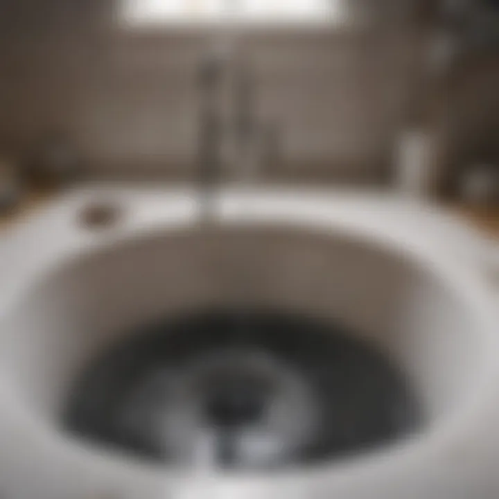 Homemade solution for drain cleaning in a bowl