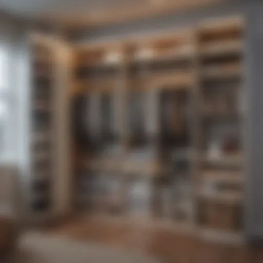 Sleek and modern closet with adjustable shelving