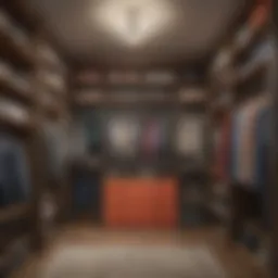 Stylish closet organization with color-coded clothing