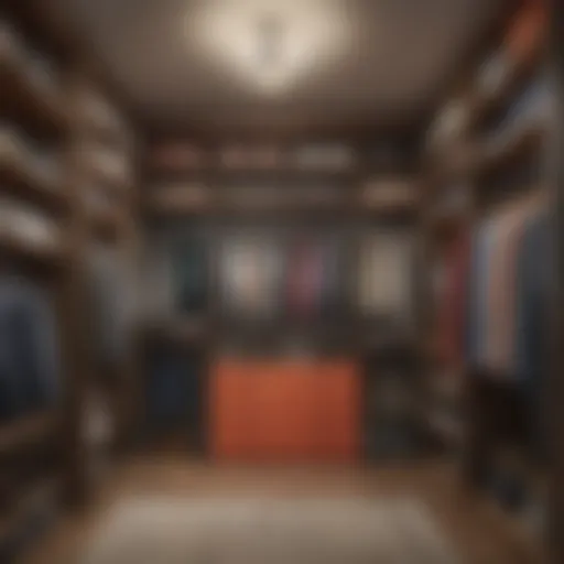 Stylish closet organization with color-coded clothing