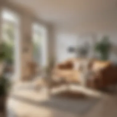 A bright, inviting living space after cleaning