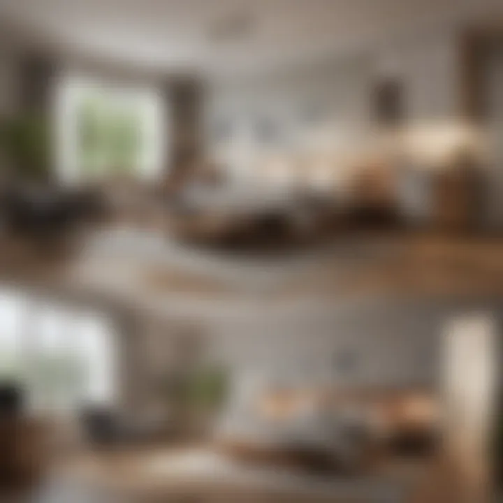 Comparative layout of a studio and one-bedroom apartment