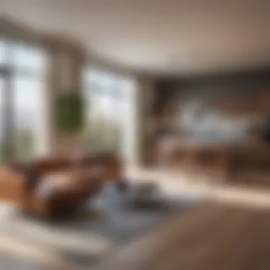 Stylish Apartment Design Emphasizing Open Space Stylish apartment interior with open layout and natural light