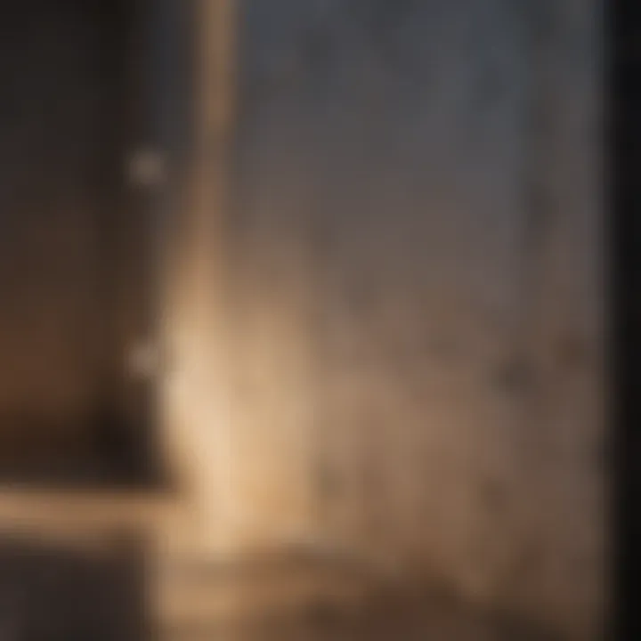 Wall structure highlighting stud locations