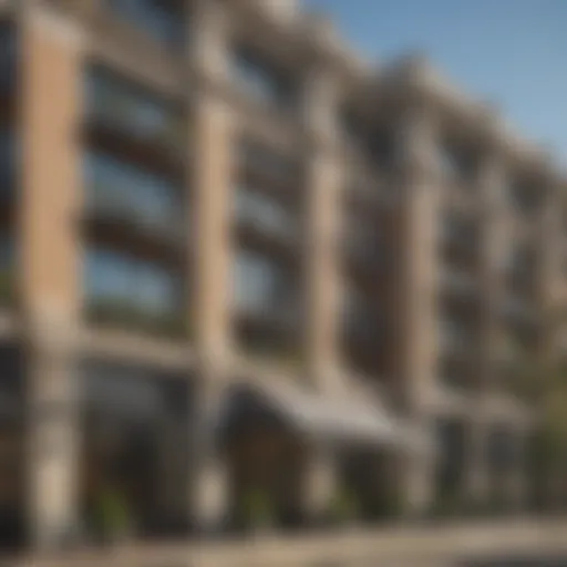 Stunning architectural facade of Longwood Galleria Apartments showcasing modern design.