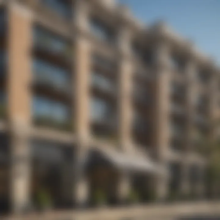Stunning architectural facade of Longwood Galleria Apartments showcasing modern design.