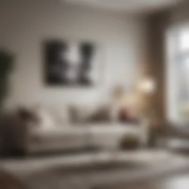 Elegant Living Room at Magnolia Apartments Luxurious living room space within Magnolia at Bishop Arts Apartments featuring modern decor